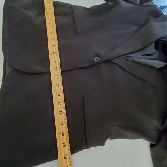 Norma Kamali Lined Black Blazer Size 16 One Button Jacket Office Preppy Career - Picture 7 of 15